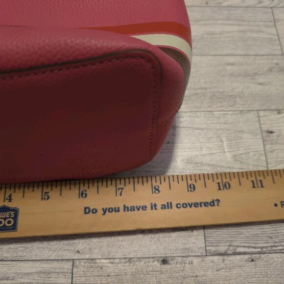 COACH Small Town Bucket Bag in Colorblock Stripe Pink White NO CROSSBODY STRAP - Picture 15 of 16